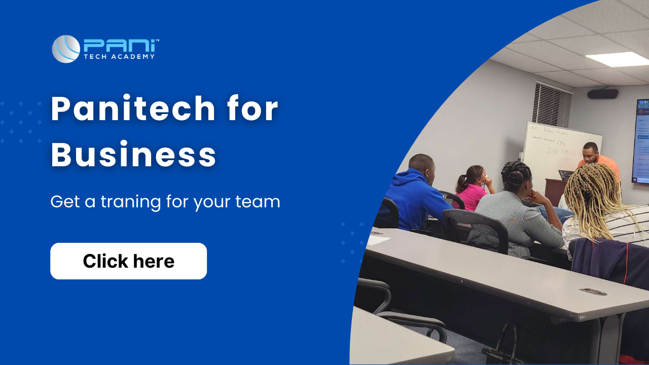 PaniTech For Business Get a training for your team